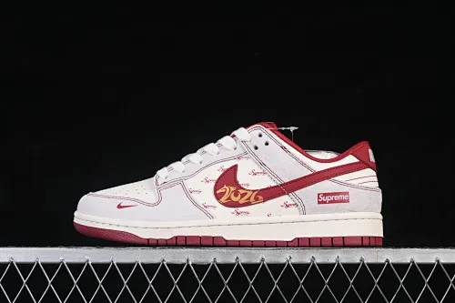 All categories Nk SB Dunk Series Nk SB Dunk Low High-end customized low-top sneakers Nike SB Dunk Low Limited edition for the Year of the Horse Off-white High-end customized low-top casual sneakers JP2026-110